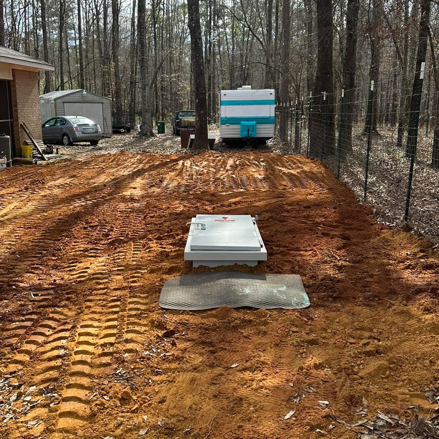 Storm shelter installed underground